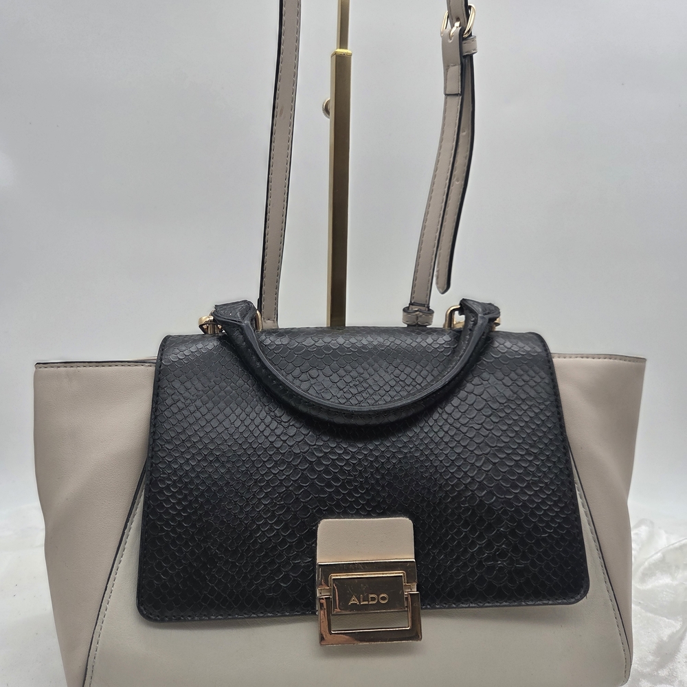 Aldo Black and Cream Women's Bag